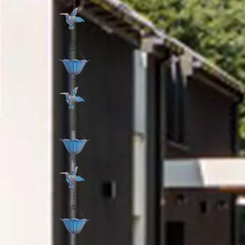 Сменные водосточные трубы 94,49 дюйма Цепь для водостоков Карнизы Дренажные навесы Поилка для птиц Вода