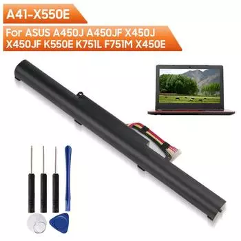 Сменный аккумулятор A41-X550E для ASUS A450J A450JF X450J X450JF K550E K751L F751M X450E X550za X751m X750j F751mj 3100 мАч
