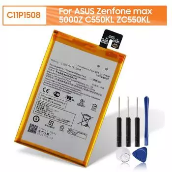 Сменный аккумулятор C11P1508 для ASUS Zenfone max 5000Z C550KL ZC550KL Z010AD Z010DD Z010D Z010DA 5000 мАч, аккумулятор для телефона 5000mAh