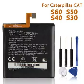 Сменный аккумулятор для Caterpillar Cat S60 S50 S40 S30 S41 APP-12F-F57571-CGX-111, аккумулятор 3800 мАч For S40