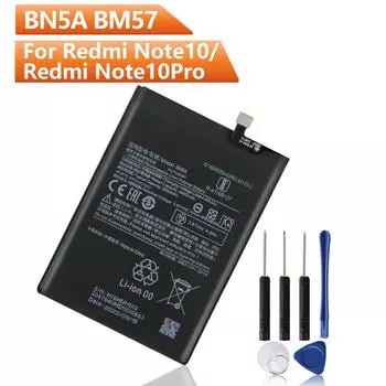 Сменный аккумулятор для телефона BN5A BM57 для Xiaomi Mi Redmi Note 10 Redmi Note 10 Pro 5000 мАч с инструментами BM57-Redmi Note 10 Pro