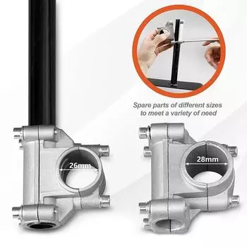 Сменный алюминиевый держатель ручки 26/28 мм, зажим для кронштейна ручки, ручной держатель для триммера, кустореза, трубки