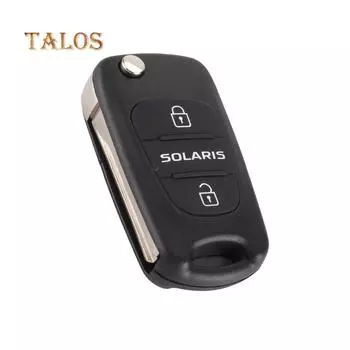 Сменный автомобильный откидной складной корпус дистанционного ключа с 3 кнопками для аксессуаров Hyundai Solaris Silver Red