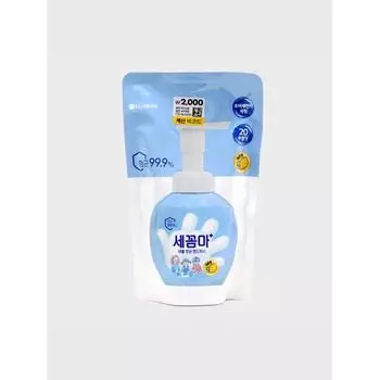 Сменный блок антибактериального мыла для рук Daiso Secomma Bubble, лимон, 200 мл