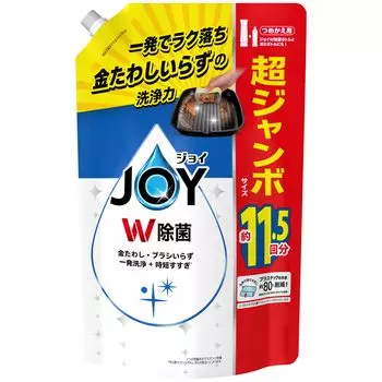 Сменный блок дезинфицирующего моющего средства для посуды Joy W с освежающим ароматом [большая емкость] 1490 мл