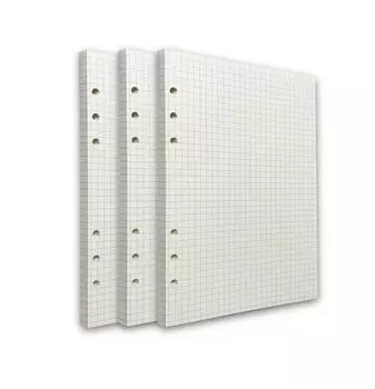 Сменный блок для блокнота WBway формата А5, 5 мм, графики, 3 135 листов, системный блок для заметок, сменный блок с 6 отверстиями, содержимое A5 [набор книг] (5мм Графики)