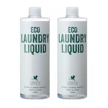 Сменный блок для моющего средства GREEN MOTION Eco, набор из 2 шт., 500 мл. Произведено в Японии. Растительного происхождения. чистый