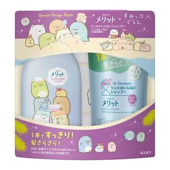 Сменный блок для шампуня Merit Sumikkogurashi Design Set Не требует смывания + фиолетовый