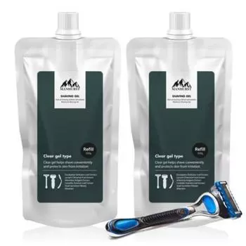 Сменный блок геля для бритья Manhurst, 250 г, упаковка из 2 шт.