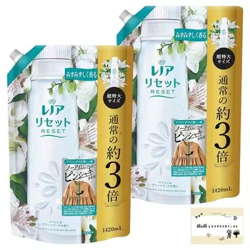 Сменный блок кондиционера Lenoir Reset Mountain Lily Green Bouquet, 3 шт., 1420 мл, 2 шт. В комплект входит бонус и прибл.. [Большая емкость/Оптовая закупка]
