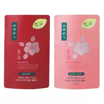 Сменный блок кондиционера с маслом камелии Кумано 450 мл + сменный блок шампуня 450 мл, 1 шт.