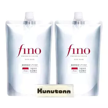 Сменный блок маски для волос Fine Today Fino Premium Touch, 700 г, набор из 2 предметов, оригинальный логотип Kunutonn, полотенце в комплекте +