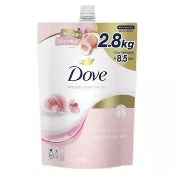 Сменный блок мыла для тела Dove Peach Sweet Pea, большая емкость 2800 г, увлажняющее для сухой кожи и (Гель для тела)