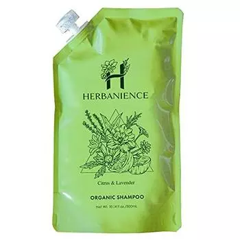 Сменный блок органического шампуня Sakura no Mori Herbanience, натуральные ингредиенты, аминокислотный шампунь с ароматом цитрусовых трав, без добавок, 300 мл, 2 месяца, 100%