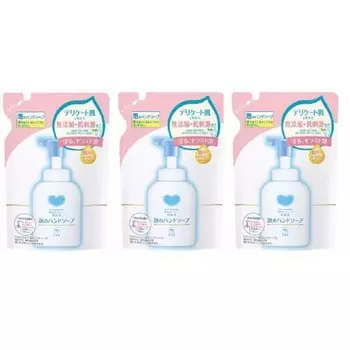 Сменный блок пенного мыла для рук марки Cow без добавок, набор из 3 предметов, 320 мл