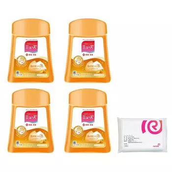 Сменный блок пены для мыла Muse No Touch Automatic Fruity Fresh 250 мл x 4 флакона оранжевый