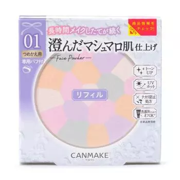 Сменный блок пудры Canmake Marshmallow Finish Powder 01 Dearest Bouquet, прозрачный ~Abloom~ 4,0 г