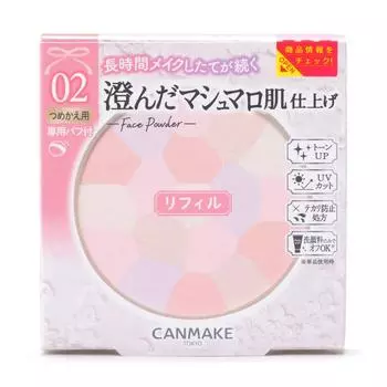 Сменный блок пудры Canmake Marshmallow Finish Powder 02 Sakura Tulle, прозрачный, 4 г ~Abloom~ (х 1)