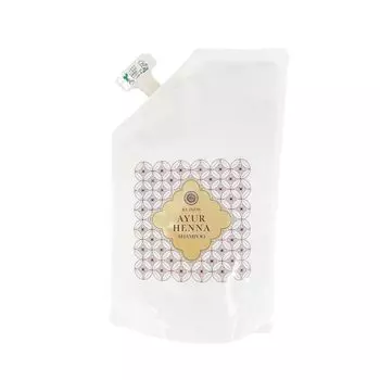 Сменный блок шампуня Ayur Henna 400 г органический Без добавок, без силикона, без поверхностно-активных веществ на основе нефтепродуктов,