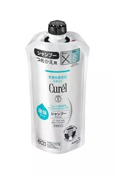 Сменный блок шампуня Curel 340 мл также можно использовать для слабых волос. (Могут ли младенцы) кислотный, без отдушек, без красителей
