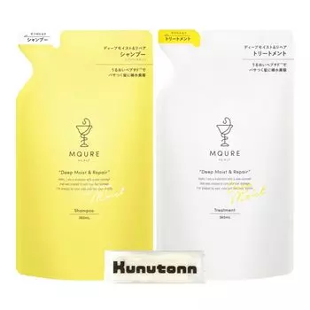 Сменный блок шампуня Deep Moist Repair 360 мл, 1 шт. Сменный блок Treatment 360 мл, 1 шт. В комплект входит полотенце с оригинальным логотипом Kunutonn M-Cure & + +