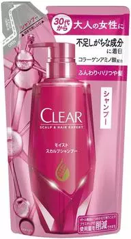 Сменный блок шампуня для кожи головы CLEAR Moist Scalp 300 г