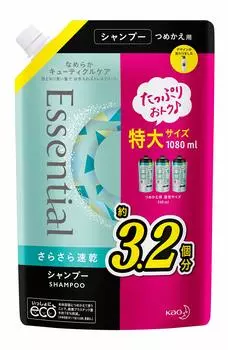 Сменный блок шампуня Essential Smooth Quick Drying 1080 мл [Большая емкость]