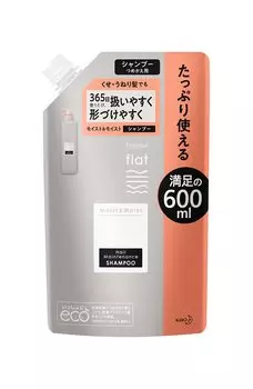 Сменный блок шампуня Flat Moist Moist 600 мл с освежающим цветочным ароматом [большая емкость] и