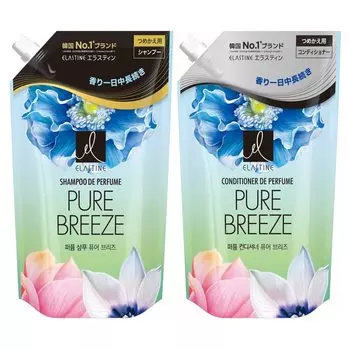 Сменный блок шампуня-кондиционера Elastine Perfume Breeze [официальный продукт ELASTINE] (Чистый и установленный)