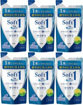 Сменный блок шампуня мягкого типа 380 мл Soft-in-one [x6 шт.]