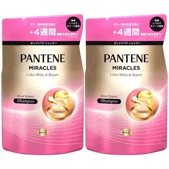 Сменный блок шампуня Pantene Miracles 350 г x 2 Bond Repair Series Color Shine Repair & [Покупка набора]
