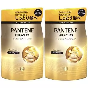 Сменный блок шампуня Pantene Miracles 350 г x 2, серия Bond Repair, увлажнение и сила, восстановление [оптовая закупка]