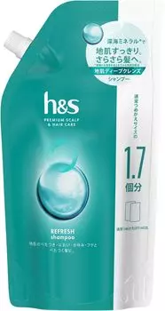 Сменный блок шампуня Refresh, очень большой размер 550 мл h&s