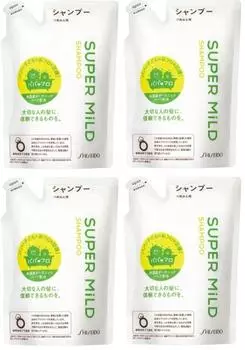 Сменный блок шампуня Shiseido Super Mild 400 мл x 4 [Набор 4]