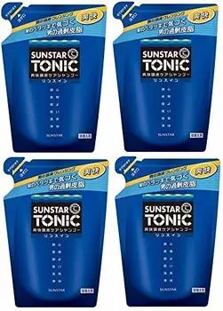 Сменный блок шампуня Sunstar Tonic Refreshing Scalp Care x 4 шт. [Оптовая закупка] Смываемый