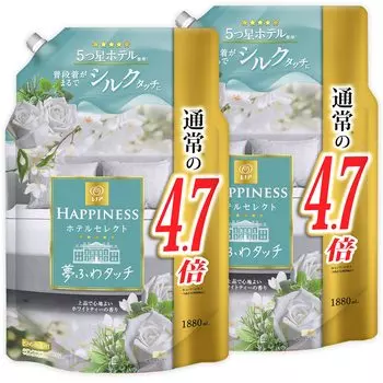 Сменный блок смягчителя воды Lenor Happiness Yume Fuwa Touch White Tea 1880 мл x 2 шт. [Оптовая закупка] [Большая емкость] зелёный