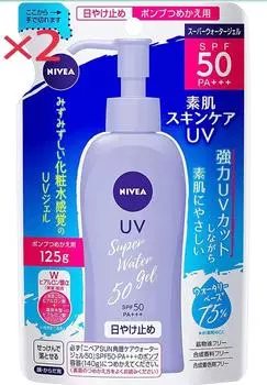 Сменный блок солнцезащитного геля Nivea Sun Protect Water Gel 125 г x 2 геля в наборе SPF50/PA+++