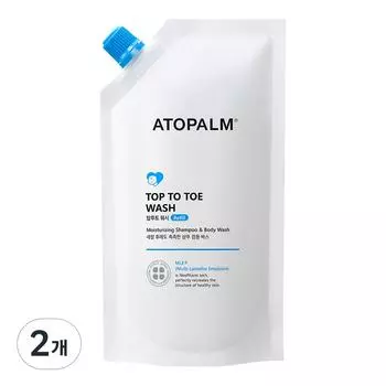 Сменный блок средства для мытья рук Atopam от макушки до пяток, 250 мл, 2 шт.
