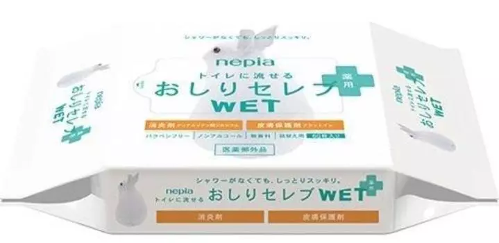 Сменный блок туалетной бумаги Napier Oshiri Celebrity Wet Medidicated, 60 листов, набор из 6 штук 360 Квази-наркотик! Лекарственное! (Всего листов)
