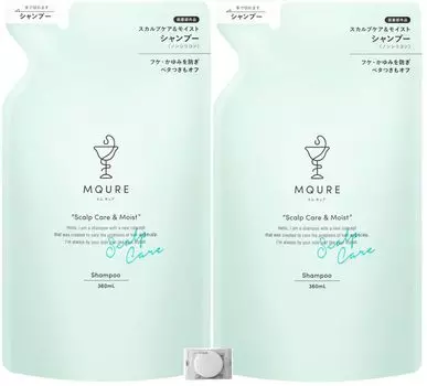 Сменный блок увлажняющего шампуня для ухода за кожей головы Medicated Scalp Care, 360 мл, набор из 2 маленьких мыльных пузырей SP, 2 шт., светло-голубой M-Cure и квази-лекарство + [M-Cure S]