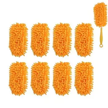 Сменный чехол для швабры, прочные чехлы для швабры Swiffer, быстросохнущие сменные насадки для пылеуловителя, набор моющихся тканей для легкого использования оранжевый