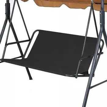 Сменный чехол для сиденья качели, ткань Оксфорд 600D, водонепроницаемый чехол для сиденья качели на 2/3 места для патио, сменные чехлы для качелей на открытом воздухе, веранды, сада, двора чёрный