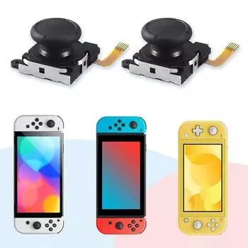 Сменный джойстик черного цвета для Nintendo Switch Joycon/Switch OLED Controller # 1 Piece