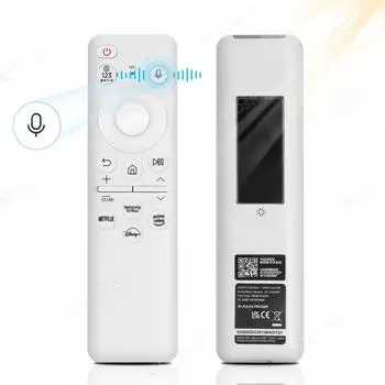 Сменный голосовой пульт дистанционного управления для Samsung Smart TV BN59-01432A Пульт дистанционного управления с солнечной зарядкой для телевизоров Samsung 2024 года выпуска Neo QLED HDR чёрный