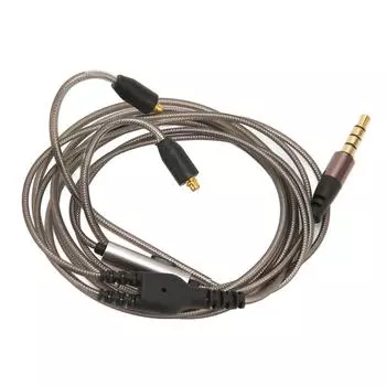 Сменный кабель для наушников из бескислородной меди с золотым покрытием, мягкий, гибкий, 3,5 мм, кабель для наушников с микрофоном для