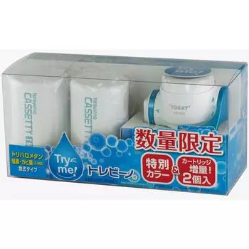Сменный картридж для очистителя воды Toray Trevino Cassetti Series Faucet Direct, тип удаления тригалометана, 2 шт., синий, зеленый, MK308T-BGSET