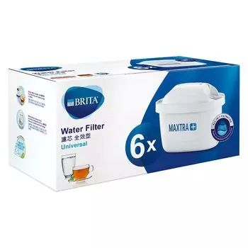 Сменный картридж для очистки воды BRITA, совместимый со всеми кувшинами BRITA, уменьшает количество примесей и улучшает вкус, 6 шт. MAXTRA+, хлор,