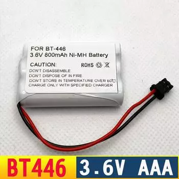 Сменный комплект BT-446 BP 446 BT-1005 ER-P512 3,6 В, 800 мАч, NiMH-аккумуляторная батарея AAA для беспроводного телефона 1pcs