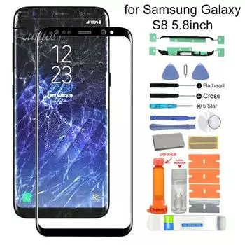Сменный комплект для ремонта переднего стекла для Samsung Galaxy S8 SM-G950F G950 for Samsung Galaxy S8