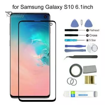 Сменный комплект для ремонта переднего стекла для Samsung Galaxy S10 SM-G973F G973 for Galaxy S10